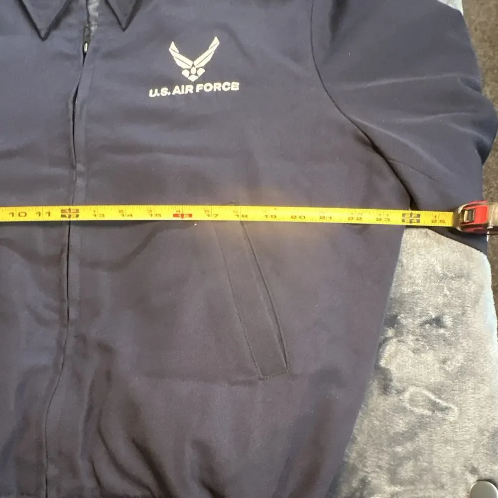 Defense Logistics Agency USAF Men’s Blue Full Zip Jacket Removable Liner 44R